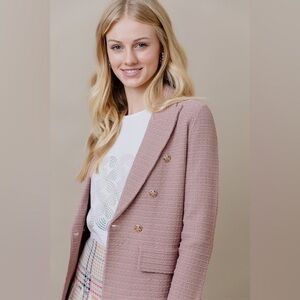 Apparel Pink Blazer – XXL, Gold Buttons, Long Sleeve, NWT